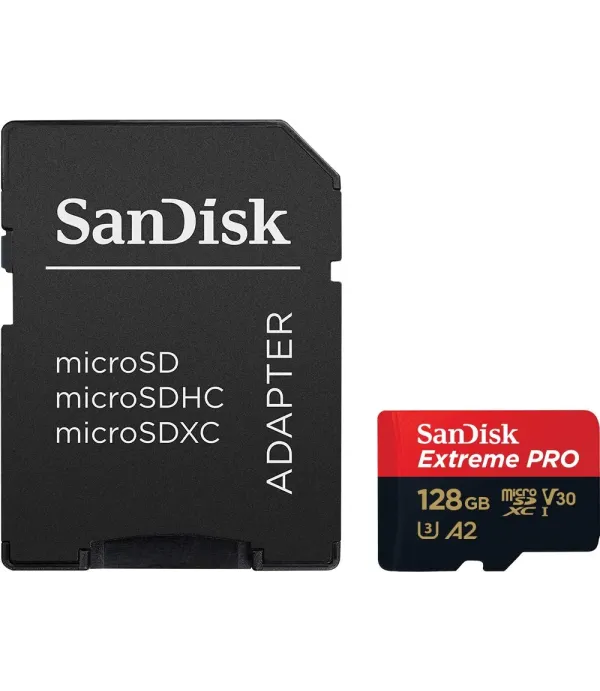 SANDISK EXTREME PRO MICRO SD CARD 128GB 200MBPS