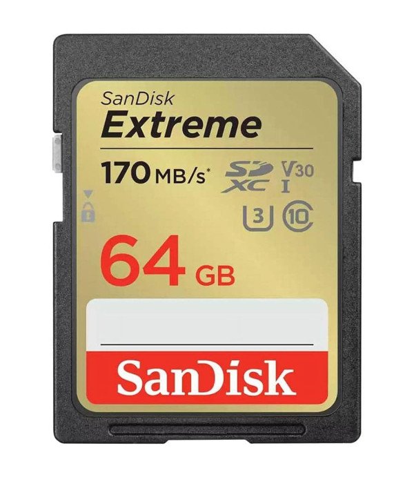 SANDISK EXTREME SD CARD 64GB - 170MBPS