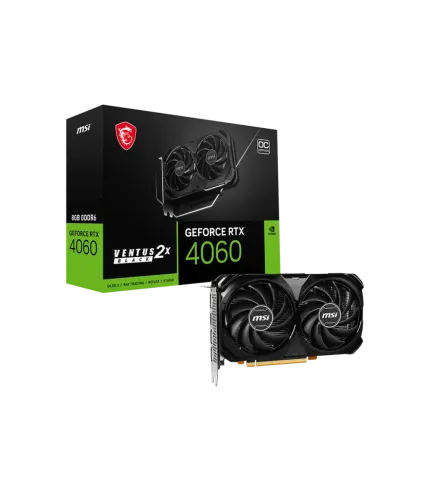 MSI GRAPHICS CARD RTX4060 VENTUS 2X BLACK  8GB OC