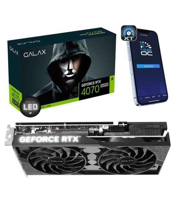 GALAXY GRAPHICS CARD RTX4070 SUPER 1-CLICK OC 2X PCI-E 12GBDDR6 X 192BIT