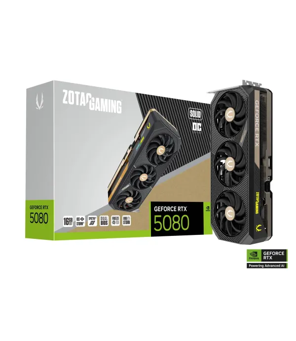 ZOTAC GRAPHICS CARD RTX5080 SOLID CORE OC 16GB D7 256BIT