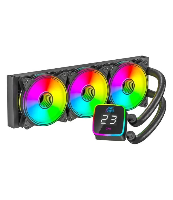 ANT ESPORTS CPU COOLER ICE FLOW 360 ARGB  WITH BLACK TUBE