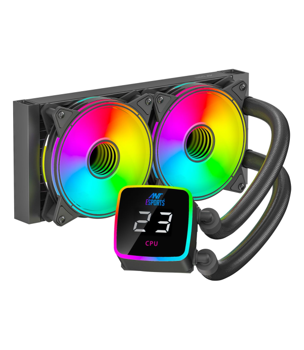ANT ESPORTS CPU COOLER ICE FLOW 240 ARGB WITH BLACK TUBE