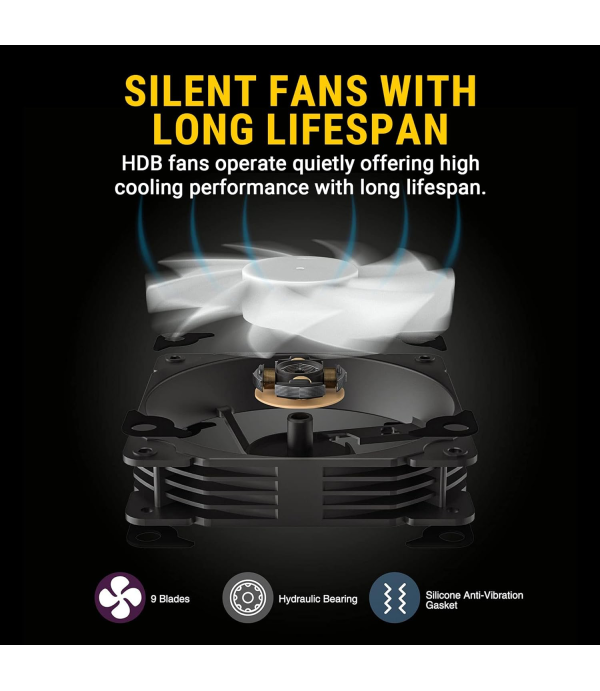 ANT ESPORTS CPU COOLER ICE FLOW 240 ARGB WITH BLACK TUBE