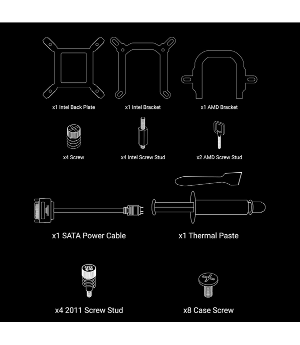 ANT ESPORTS CPU COOLER ICE FLOW 240 ARGB WITH BLACK TUBE