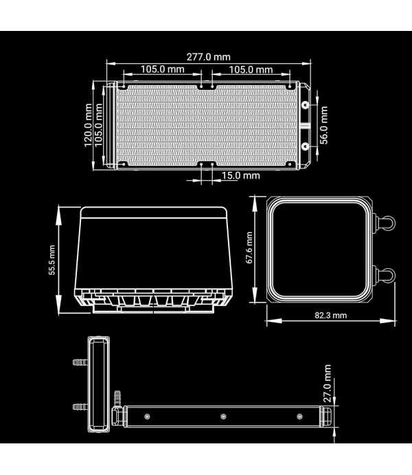ANT ESPORTS CPU COOLER ICE FLOW 240 ARGB WITH BLACK TUBE