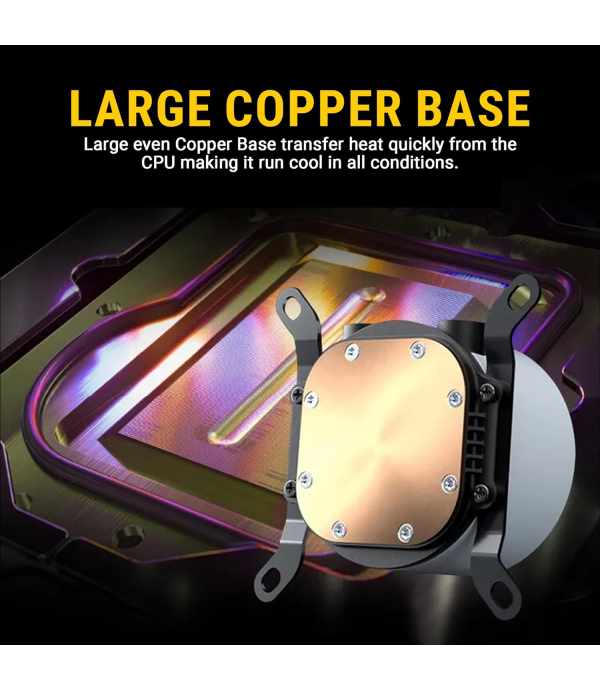 ANT ESPORTS CPU COOLER ICE GLOW 360 ARGB WITH ARGB TUBE