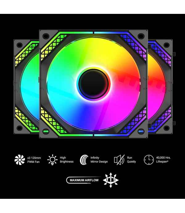 ANT ESPORTS INFINITY FLOW 120MM 3IN1 ARGB FAN KIT
