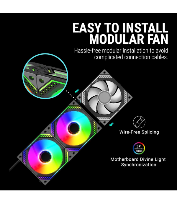 ANT ESPORTS INFINITY FLOW 120MM 3IN1 ARGB FAN KIT