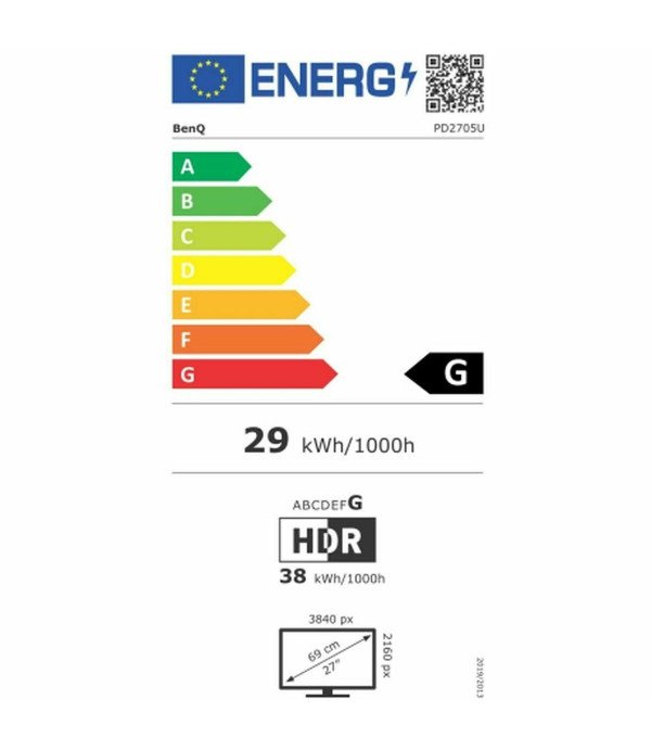 BENQ MONITOR 27 LED PD2705U - 4K / IPS / SRGB 99% / HAS / TYPE-C