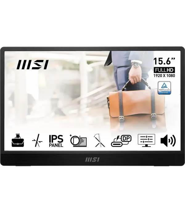 MSI PORTABLE MONITOR MP161 - 15.6"/ FHD / IPS / 60Hz / TYPE -C / BUILT-IN SPEAKER