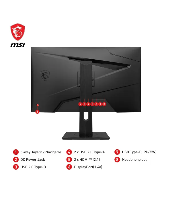 MSI MONITOR MAG274UPF E2 -   4K / IPS / 160Hz / 0.5ms / TYPE -C / HEIGHT ADJUSTABLE / PIVOT / AMD FREE-SYNC