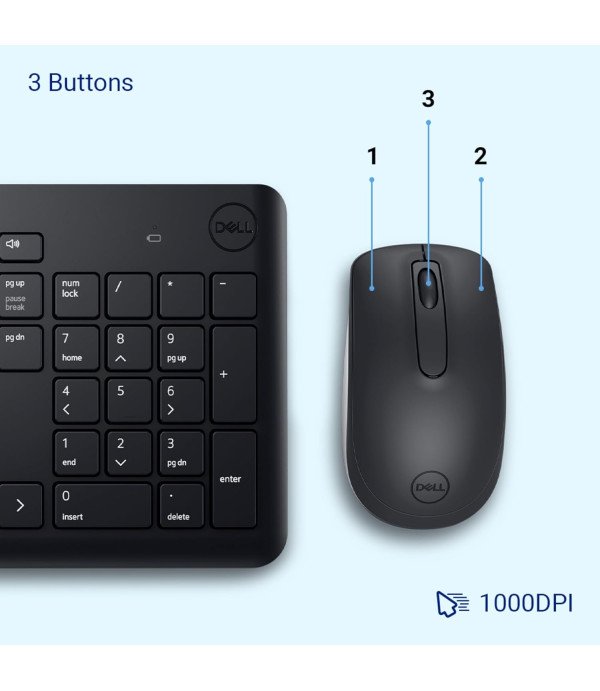 DELL WIRELESS KEYBOARD MOUSE COMBO KM3322W