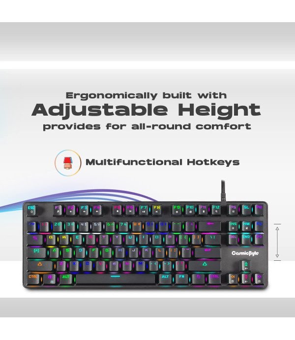 COSMIC BYTE CB-GK-16 FIREFLY RGB TEN - KEYLESS KEYBOARD WITH OUTEMU BLUE SWITCH