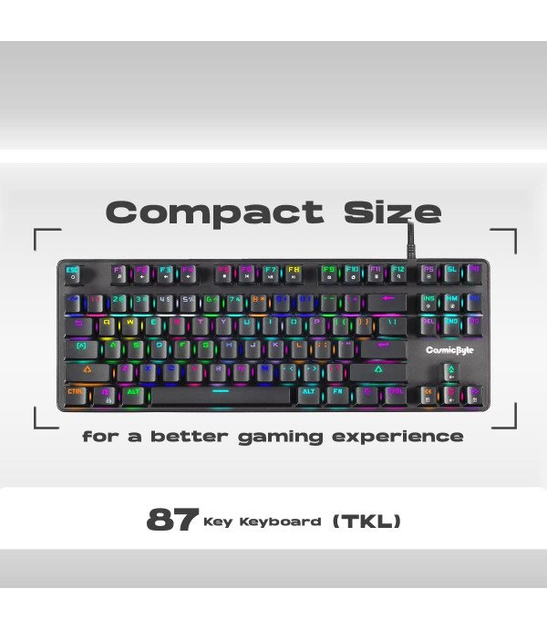 COSMIC BYTE CB-GK-16 FIREFLY RGB TEN - KEYLESS KEYBOARD WITH OUTEMU BLUE SWITCH