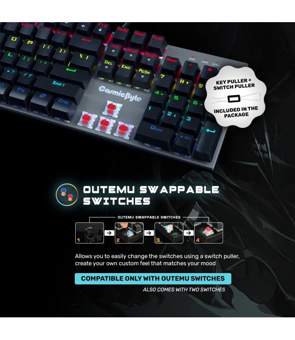 COSMIC BYTE CBGK28 VANTH RED SWITCH KEYBOARD