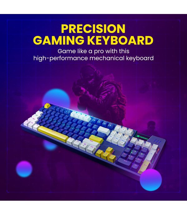 PORTRONICS K2 MECHANICAL GAMING WIRED KEYBOARD BLUE POR2038