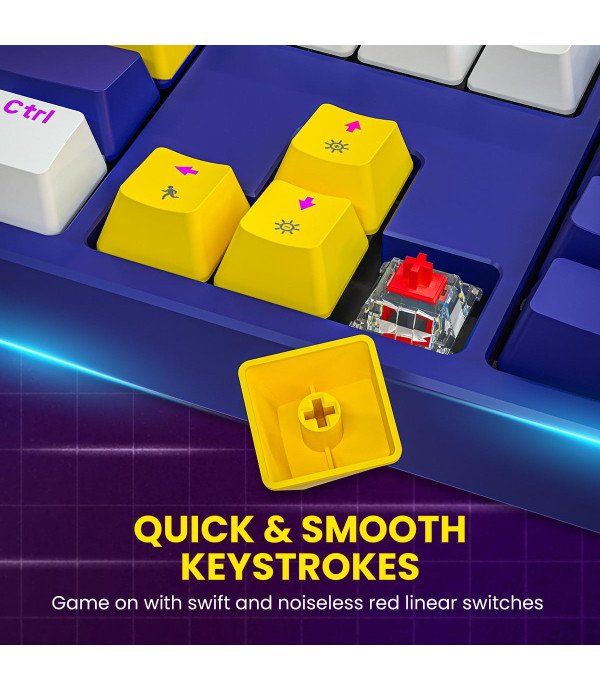 PORTRONICS K2 MECHANICAL GAMING WIRED KEYBOARD BLUE POR2038