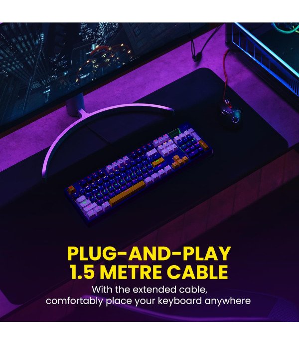 PORTRONICS K2 MECHANICAL GAMING WIRED KEYBOARD BLUE POR2038