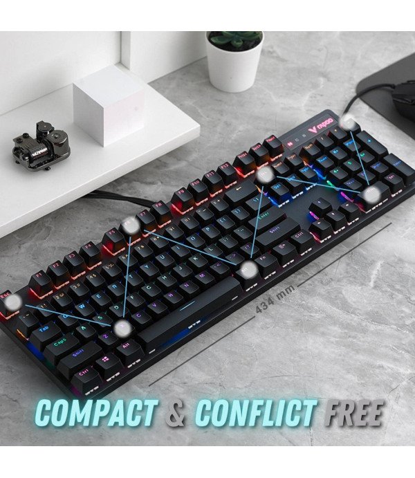 RAPOO WIRED MECHANICAL GAMING KEYBOARD V500 PRO