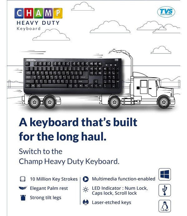 TVS KEYBOARD CHAMP HD USB