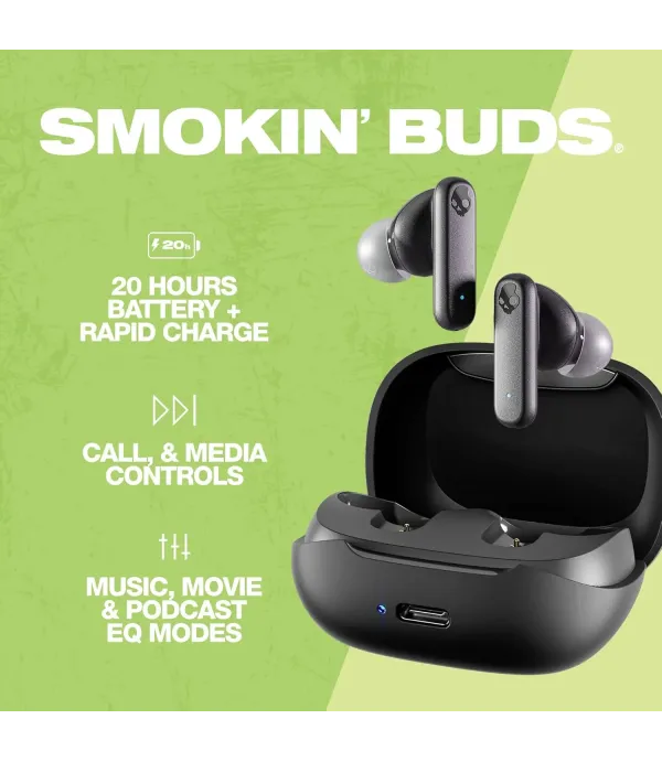 SKULLCANDY SMOKIN BUDS TWS BLACK S2TAW-R954