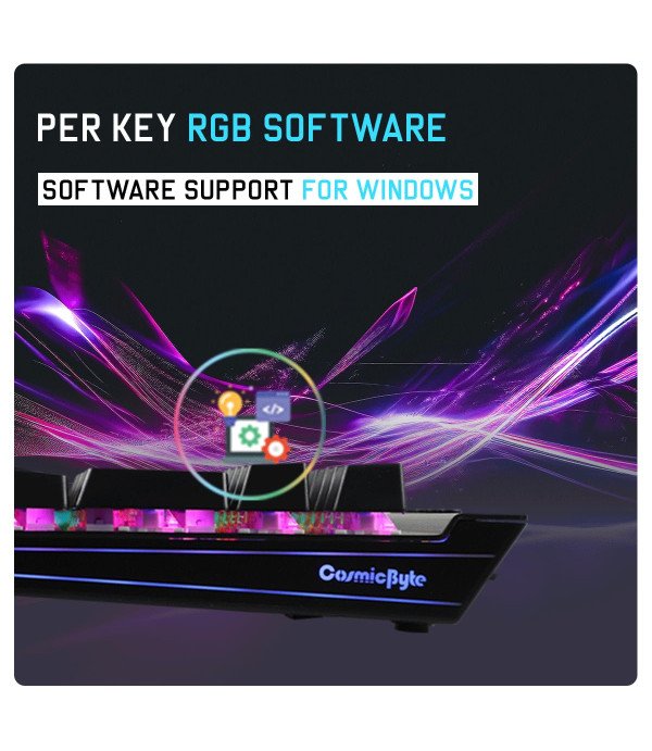 COSMIC BYTE CB GK 29 BLACK EYE PRO BLUE SWITCH KEYBOARD