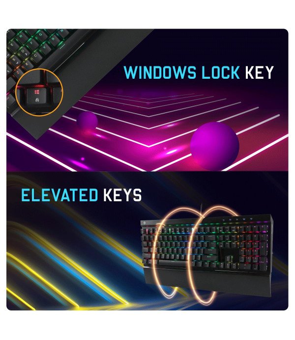 COSMIC BYTE CB GK 29 BLACK EYE PRO BLUE SWITCH KEYBOARD