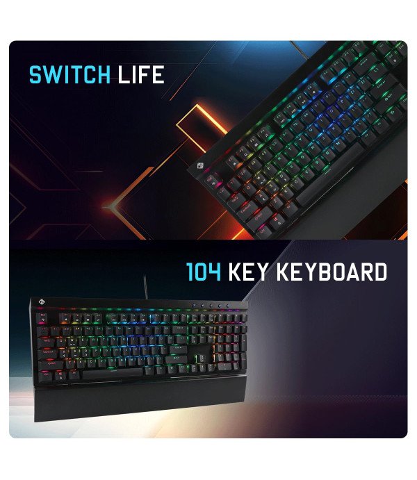 COSMIC BYTE CB GK 29 BLACK EYE PRO BLUE SWITCH KEYBOARD