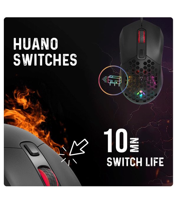 COSMIC BYTE FIRESTORM RGB WIRED GAMING MOUSE