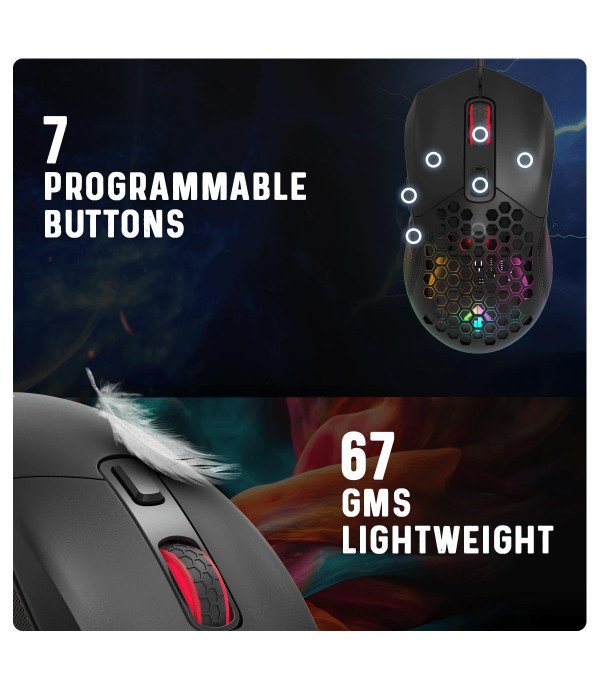 COSMIC BYTE FIRESTORM RGB WIRED GAMING MOUSE