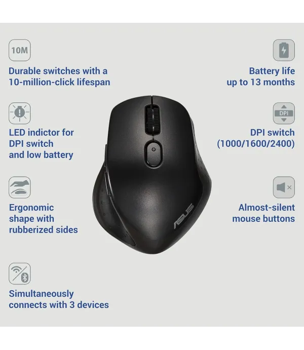 ASUS MULTI DEVICE WIRELESS MOUSE - MW203-PC - BL / IN