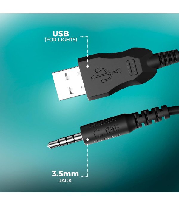 ZEBRONIC HEADPHONE USB WITH AND VOL JUPITER BLACK