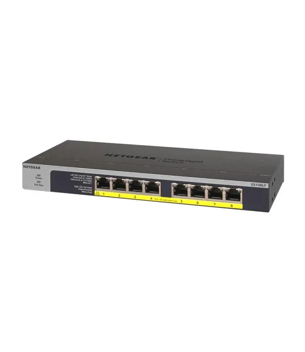 NETGEAR 8 PORT GIGABIT ETHERNET POE SWITCH GS108LP