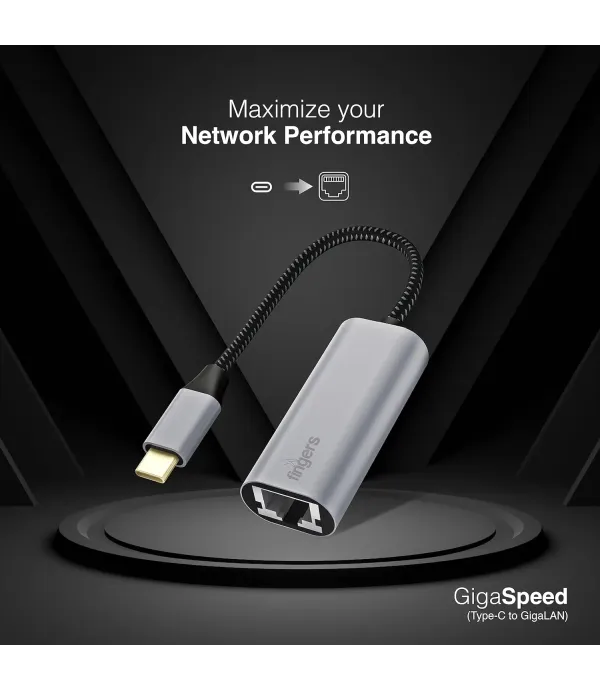 FINGERS GIGASPEED HUB (TYPEC TO GIGA)