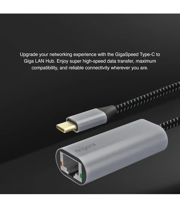 FINGERS GIGASPEED HUB (TYPEC TO GIGA)