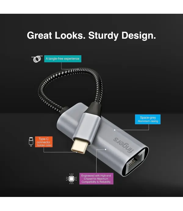 FINGERS GIGASPEED HUB (TYPEC TO GIGA)