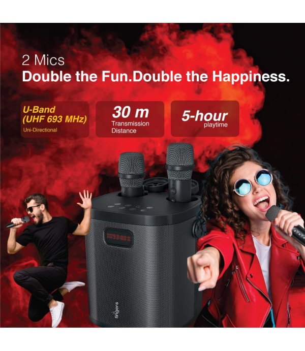 FINGERS BT PORTABLE SPEAKER 2MIC GROOVEBOX