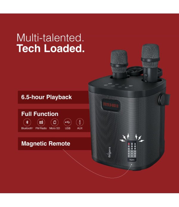 FINGERS BT PORTABLE SPEAKER 2MIC GROOVEBOX