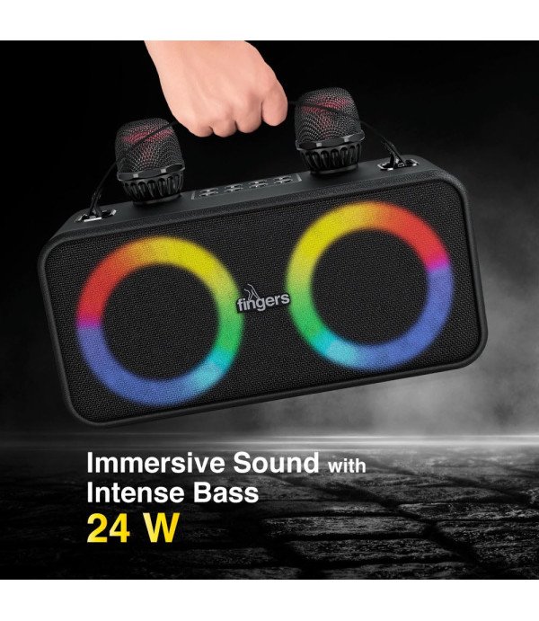 FINGERS BT PORTABLE SPEAKER 2MIC KARAOKE
