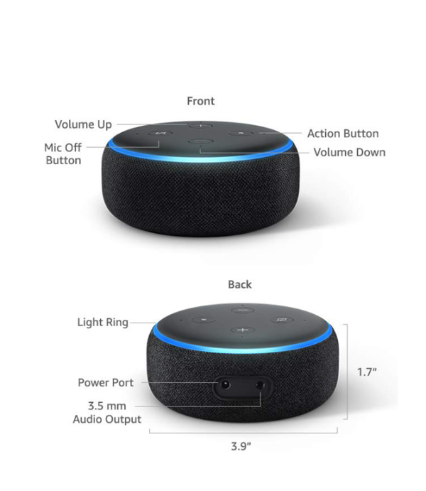 AMAZON ECHO DOT 3RD GEN BLACK