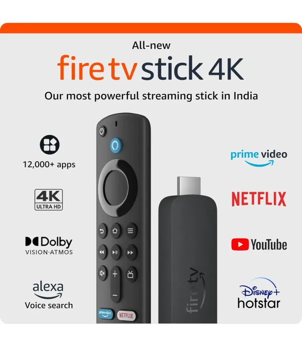 AMAZON FIRE TV STICK 4K WITH VOICE REMOTE