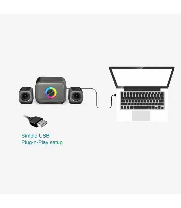 FINGERS MULTIMEDIA SPEAKER STEREOCUBOID 2.1