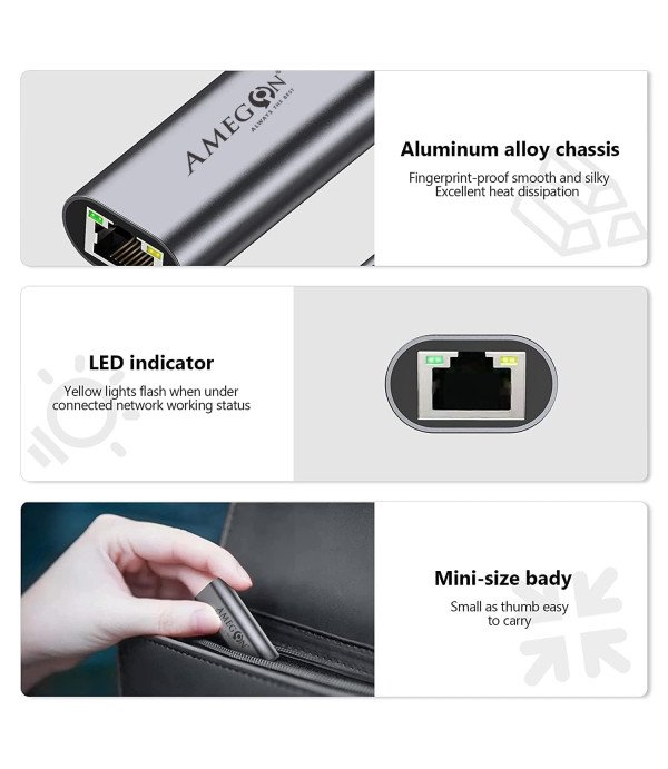 AMEGON USB-C TO LAN PORT AM05A
