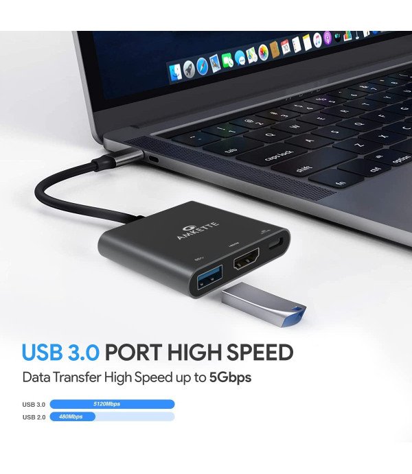AMKETTE TYPEC 3IN1 MULTIPORT ADAPTER 434