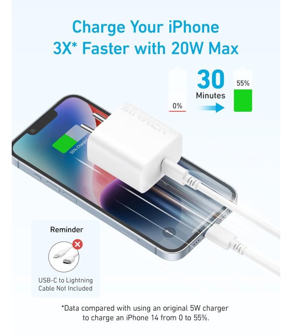 ANKER 20W PD WALL CHARGER WHITE A2347Y21