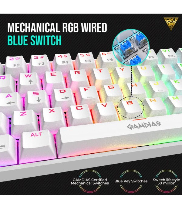 GAMDIAS WIRED MECHANICAL KEYBOARD HERMES E3
