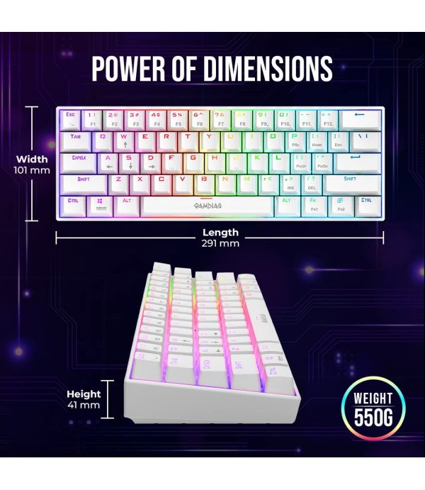 GAMDIAS WIRED MECHANICAL KEYBOARD HERMES E3