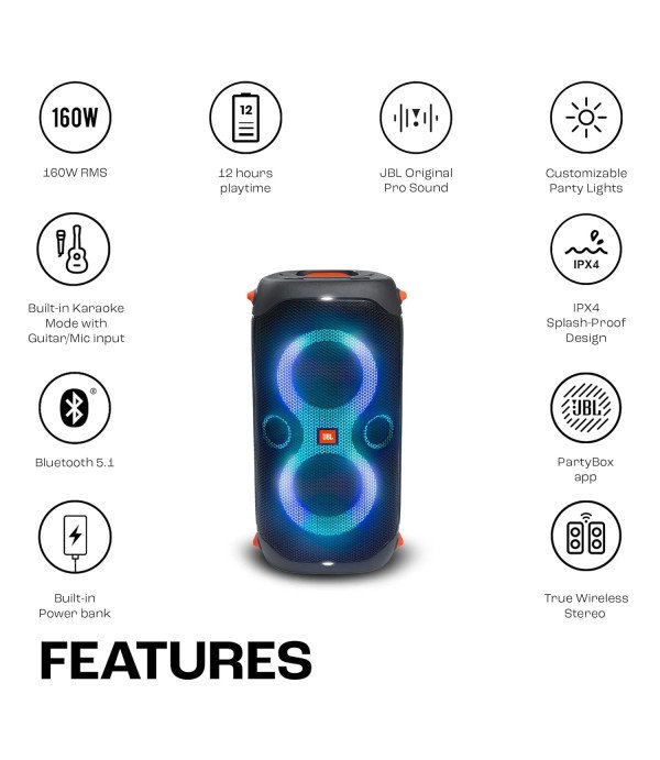 JBL PARTYBOX 110 PORTABLE SPEAKER