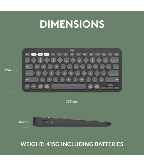 LOGITECH BLUETOOTH KEYBOARD K380 PEBBLE 2